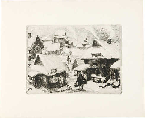 Юдовин Соломон Борисович. Подборка из 7 гравюр серии «Былое» с досок